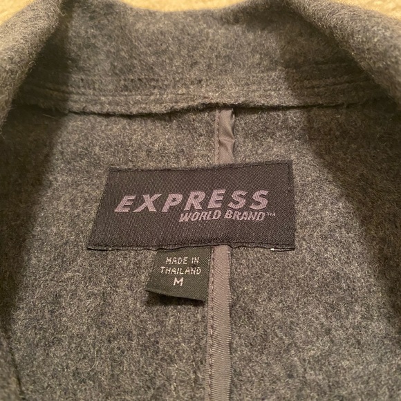 Express Gray 60% Wool Jacket Size M - Picture 4 of 7